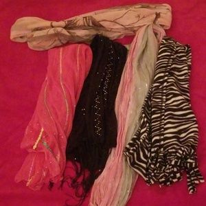 5 scarfs for sale